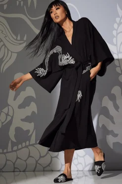 Cocoon Embroidered Robe