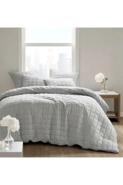 Cocoon Quilt Top Grey Comforter Mini Set