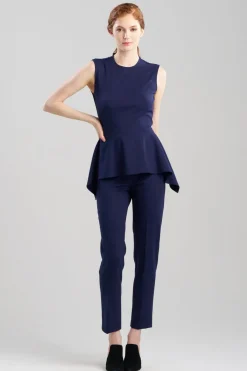 Compact Knit Peplum Top