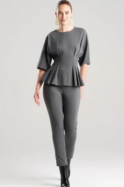 Compact Knit Pleat Release Top
