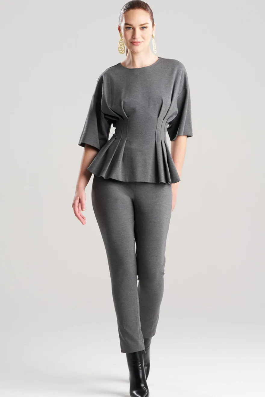 Compact Knit Pleat Release Top
