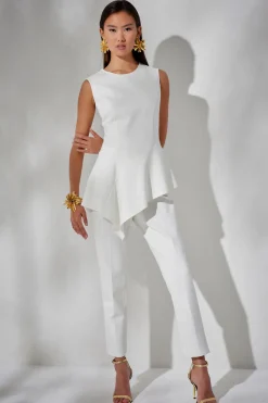 Compact Knit Side Zip Ankle Pants