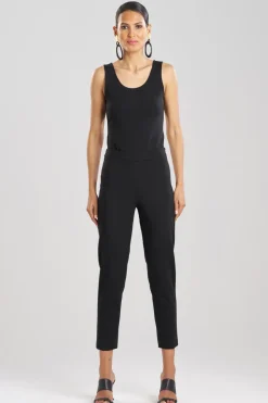 Compact Knit Side Zip Ankle Pants