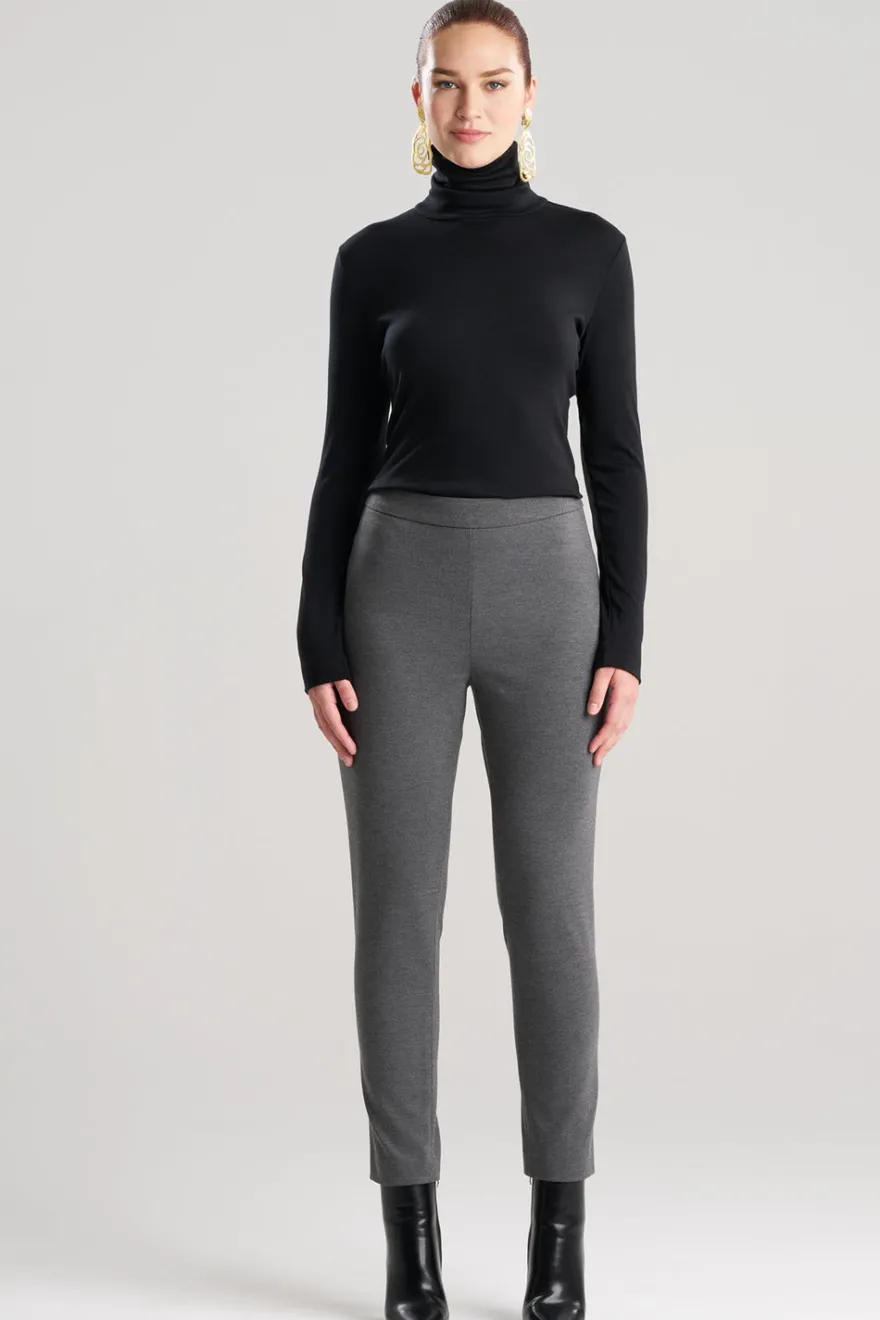 Compact Knit Side Zip Ankle Pants