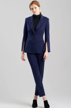 Compact Knit Two Button Lapel Blazer