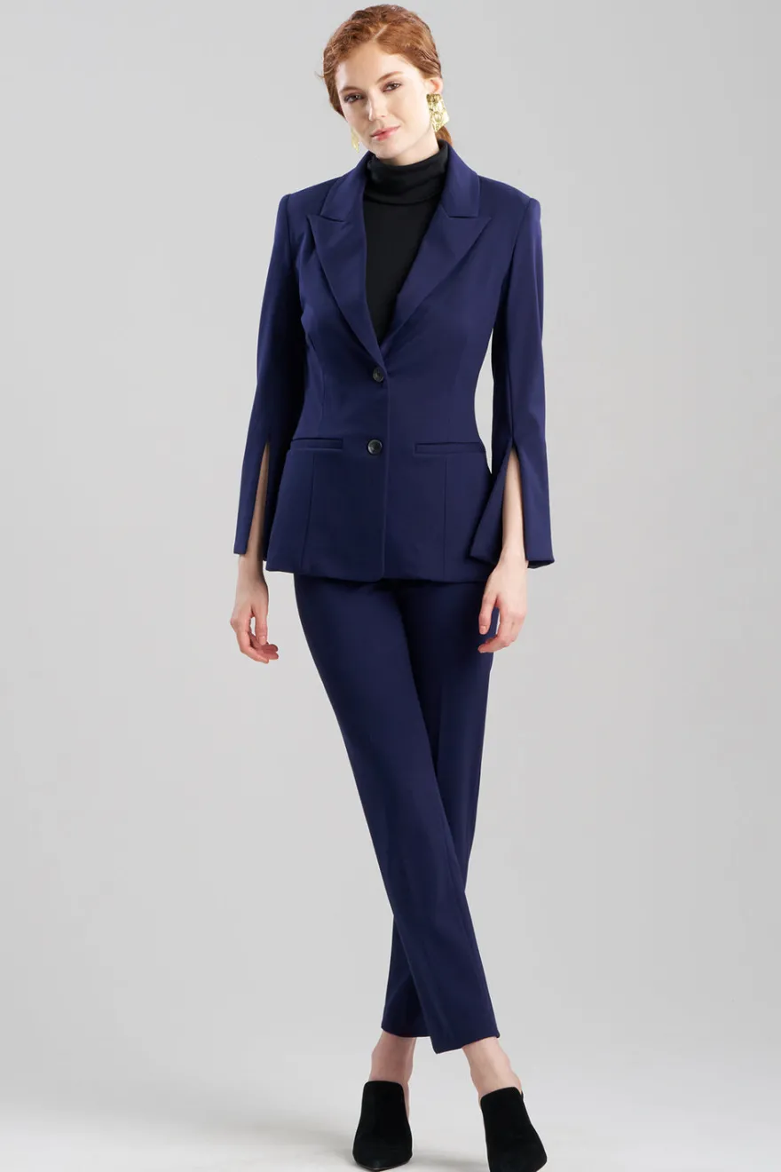 Compact Knit Two Button Lapel Blazer
