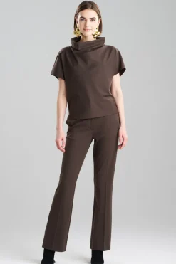 Compact Knit Wedge Funnel Top
