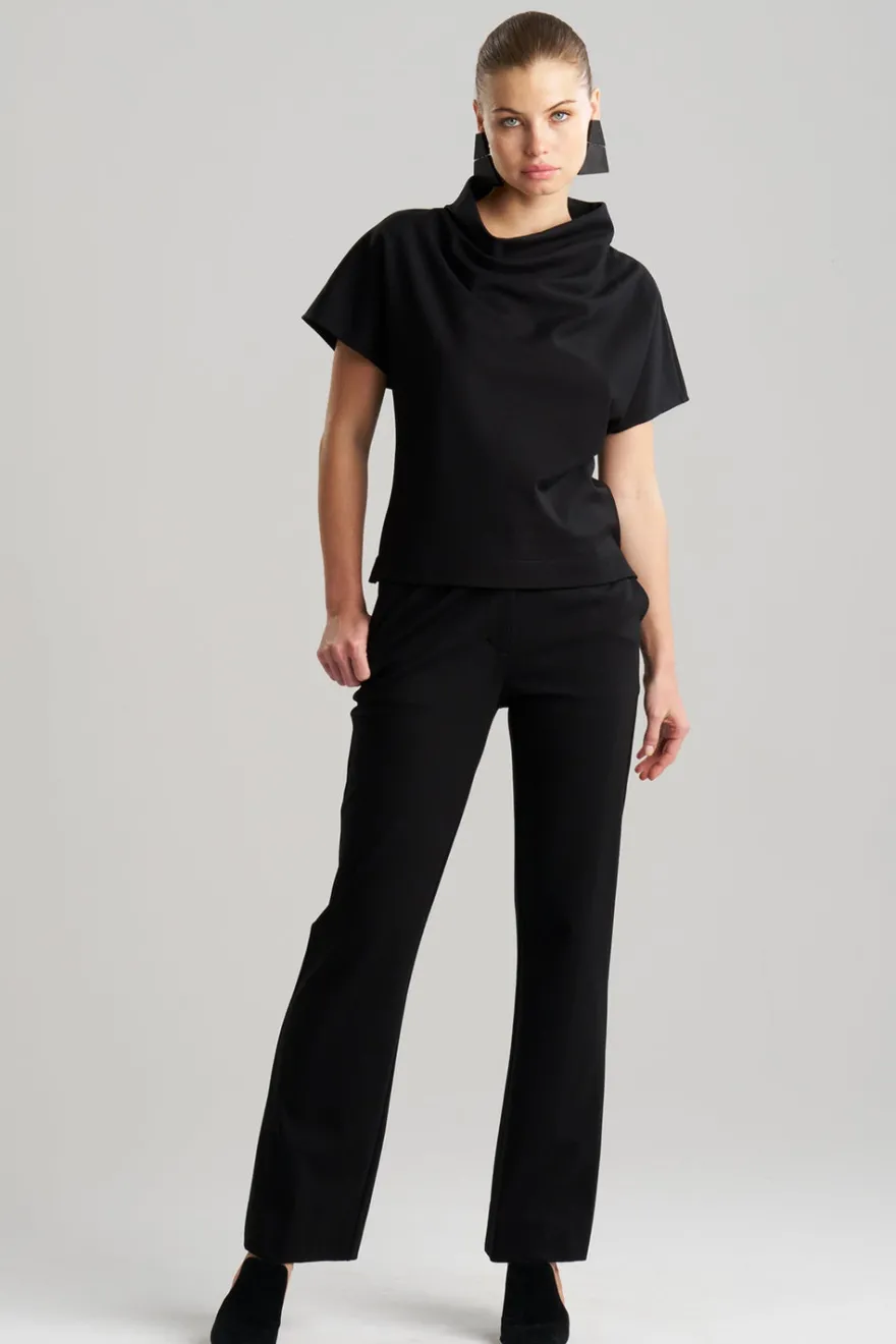 Compact Knit Wedge Funnel Top