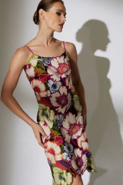 Cote D'Azur Embroidered Lace Slip Dress