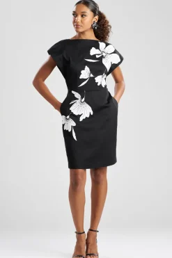 Cotton Chino Embroidered Mini Dress