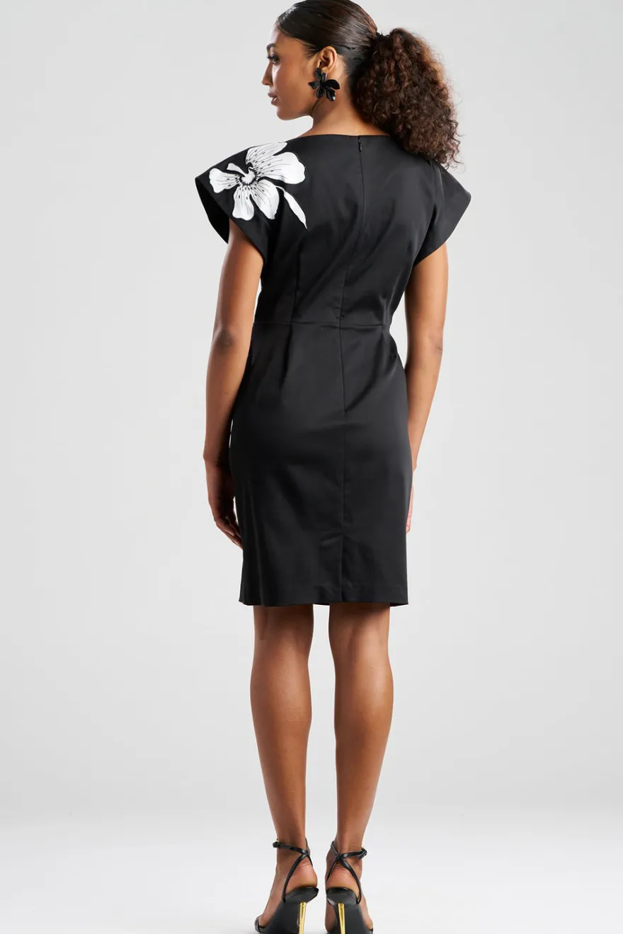 Cotton Chino Embroidered Mini Dress