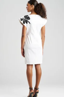 Cotton Chino Embroidered Mini Dress