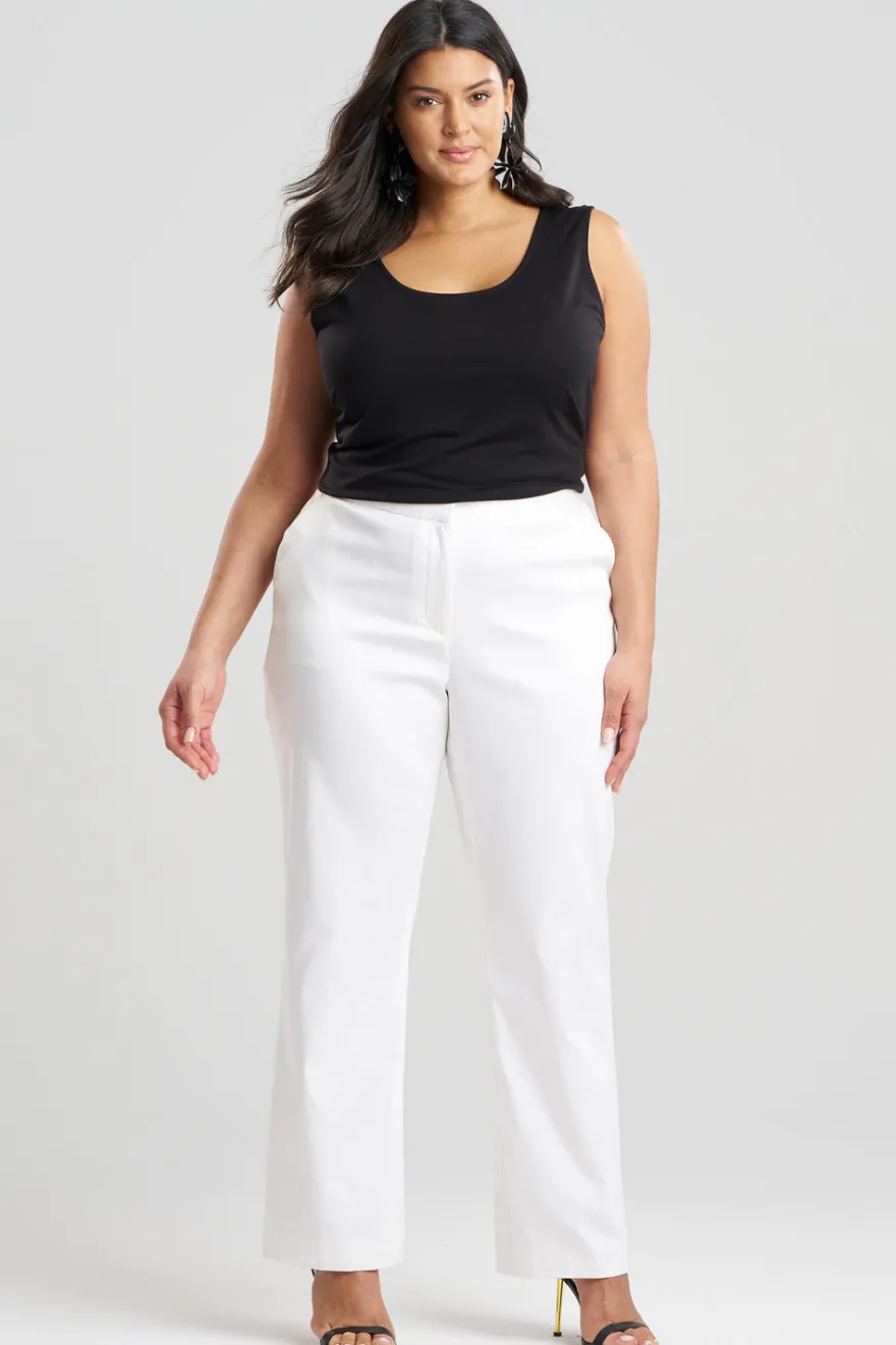 Cotton Chino Front Zip Pants