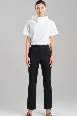 Cotton Chino Front Zip Pants