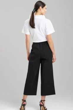 Cotton Chino Pull On Cropped Pants