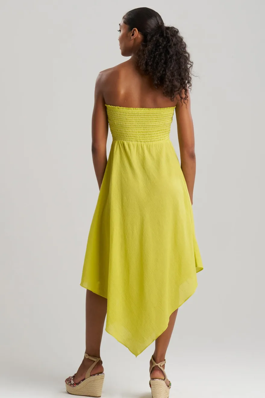 Cotton Gauze Bandeau Dress