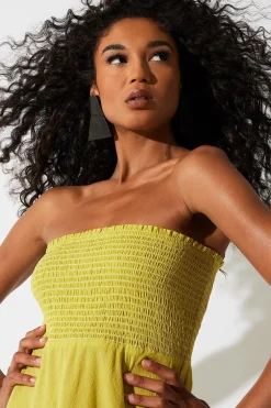 Cotton Gauze Bandeau Dress