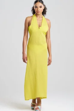 Cotton Gauze Maxi Halter Dress