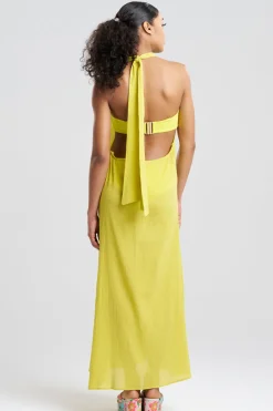 Cotton Gauze Maxi Halter Dress