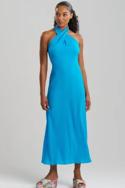 Cotton Gauze Maxi Halter Dress