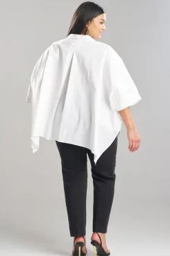 Cotton Poplin Oversized Caftan Shirt