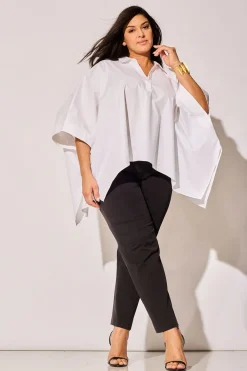 Cotton Poplin Oversized Caftan Shirt