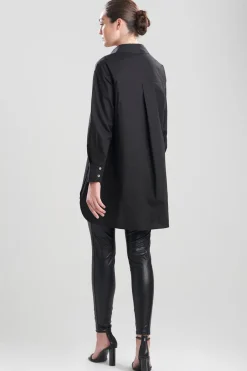 Cotton Poplin Oversized Half Placket Shirt