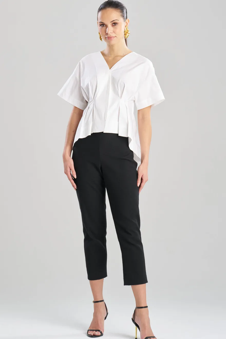 Cotton Poplin Pleated Back Cocoon Shirt