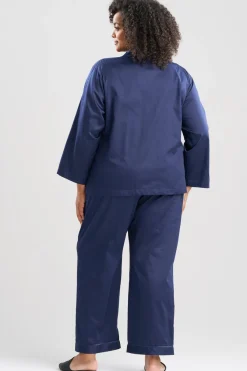 Cotton Sateen Embroidered Essentials Notch PJ