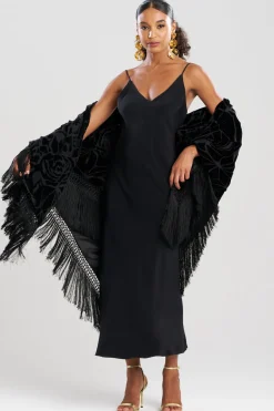 Couture Burnout Velvet Fringe Shawl