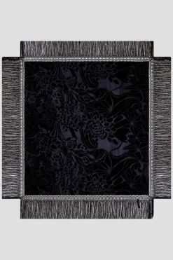 Couture Burnout Velvet Fringe Shawl
