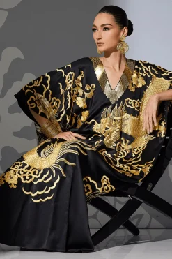 Couture Embroidered Dragon Caftan