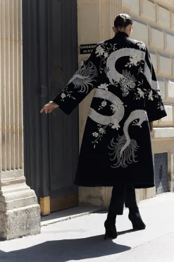 Couture Felt Embroidered Dragon Coat