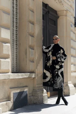 Couture Felt Embroidered Dragon Coat