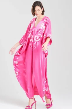 Couture Hanabi Embroidered Silk Caftan