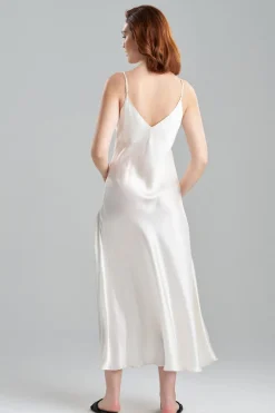 Couture Miyoshi Embroidered Silk Slip Dress