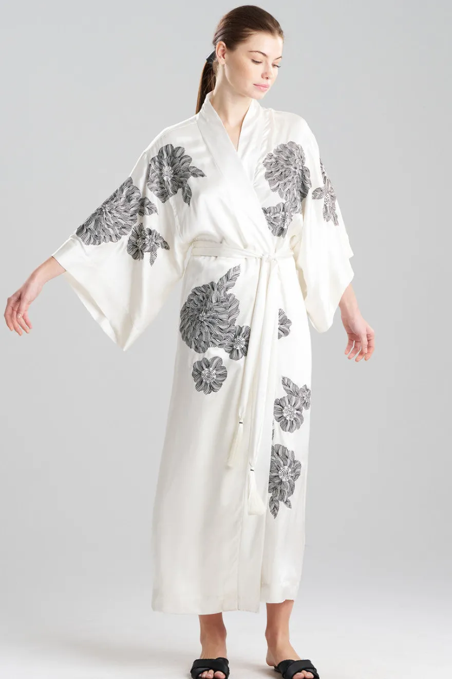 Couture Miyoshi Embroidered Silk Robe
