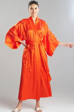 Couture Mokuren Embroidered Silk Robe