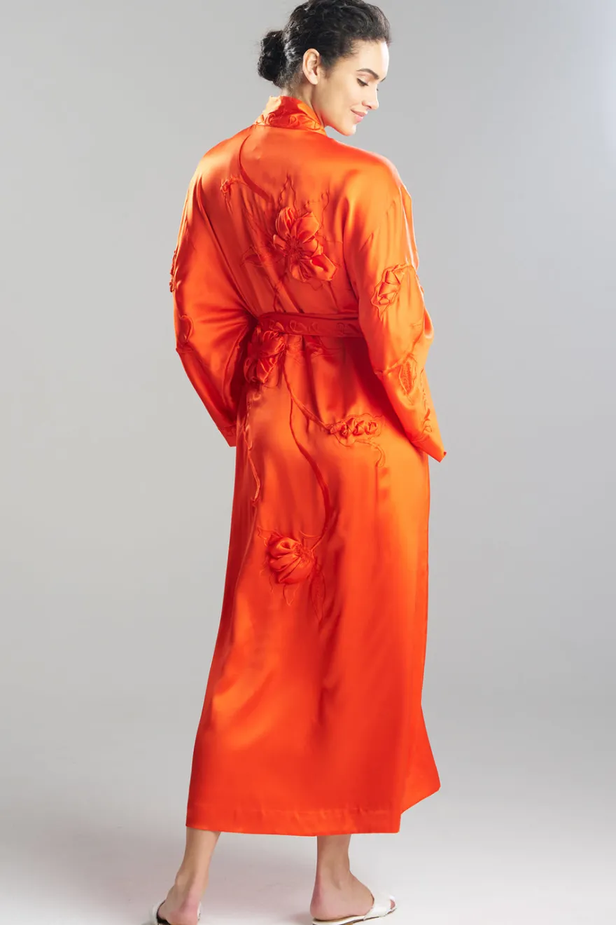 Couture Mokuren Embroidered Silk Robe