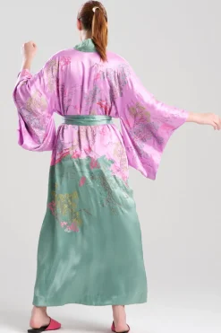 Couture Nara Embellished Drop Sleeve Silk Robe