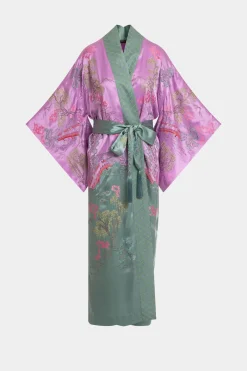 Couture Nara Embellished Drop Sleeve Silk Robe