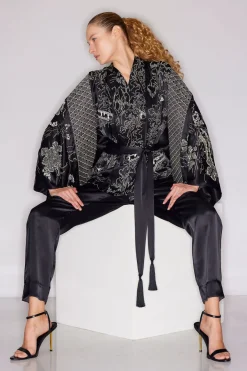 Couture Nara Embroidered Silk Vest