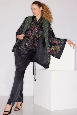 Couture Nara Multi Embroidered Silk Kimono