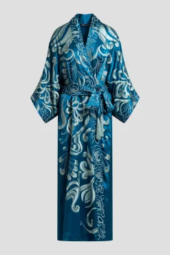Couture Nouveau Embellished Silk Robe