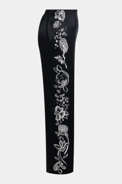 Couture Nouveau Embroidered Silk Pants