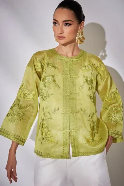 Couture Piña Embroidered Mandarin Jacket