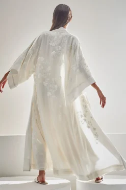 Couture Sakura Embroidered Silk Robe