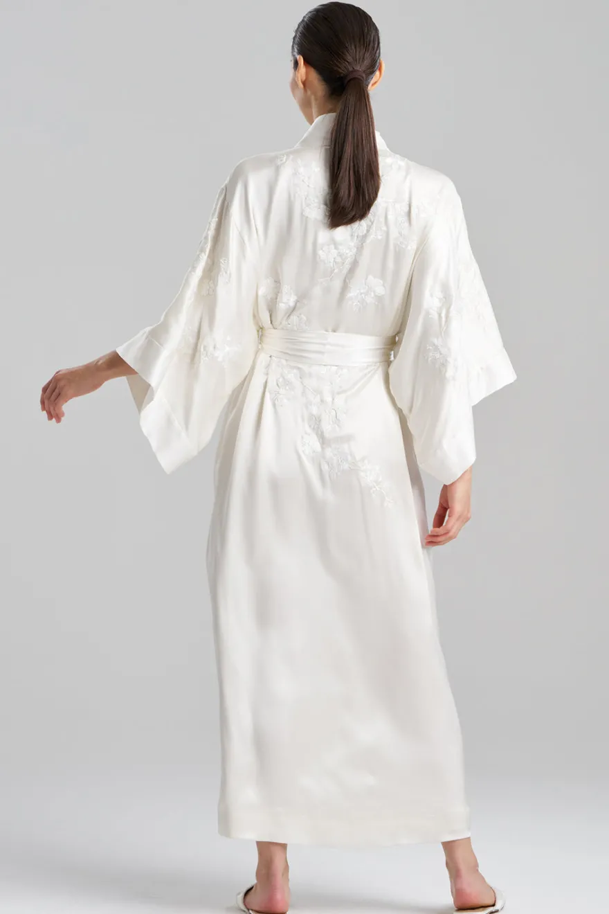 Couture Sakura Embroidered Silk Robe
