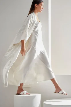 Couture Sakura Embroidered Silk Robe