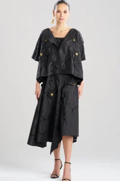 Couture Silk Dupioni Embellished Short Jacket
